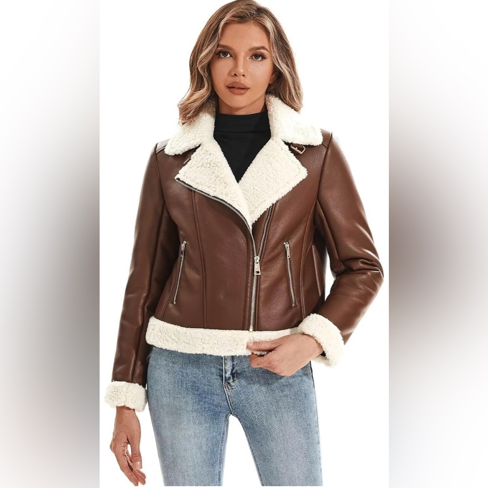 Women's Brown Shearling Jacket